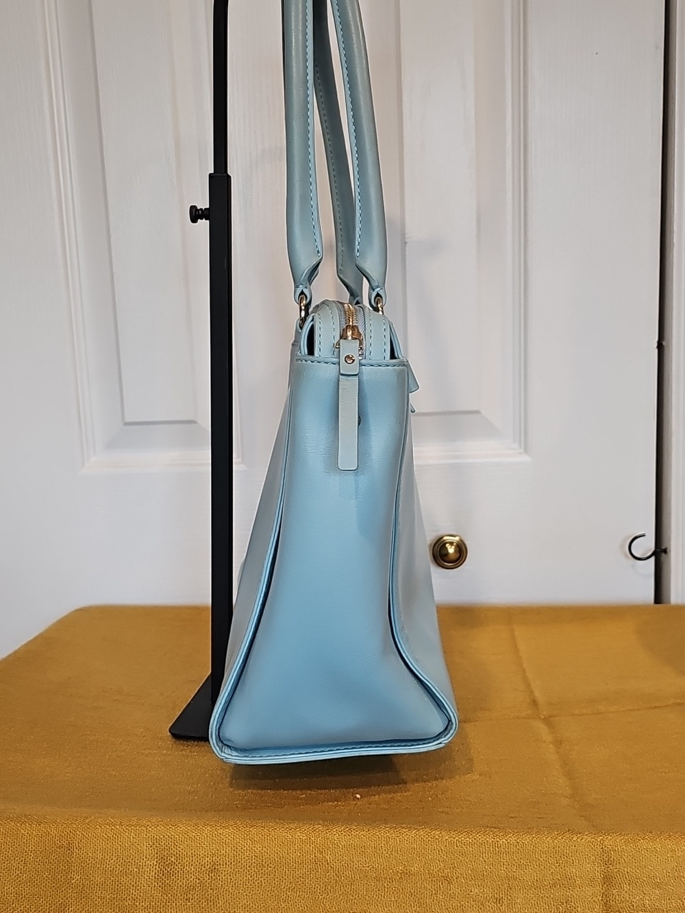 Kate Spade Tallow Court Jennifer Leather Satchel - Baby Blue Storybook Lining - Picture 6 of 16